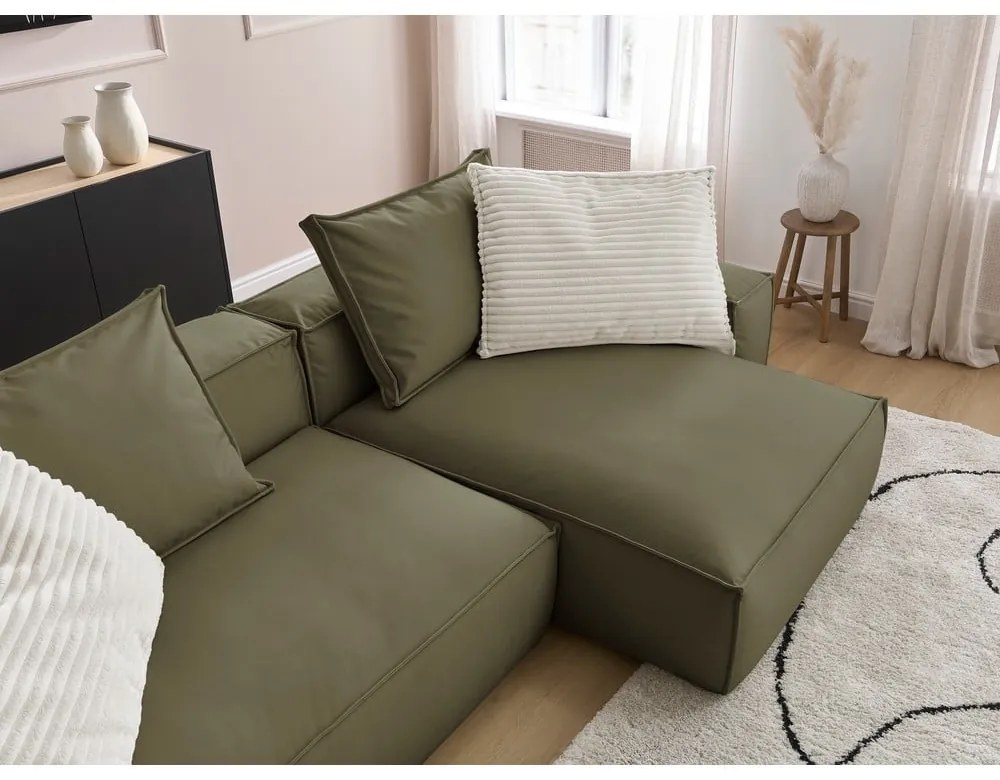 Зелен ъглов диван от изкуствена кожа (променлив) Boheme – Bobochic Paris