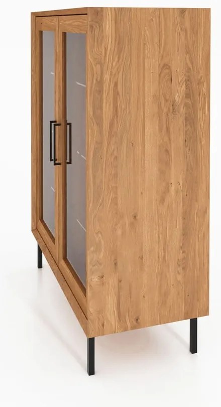 Витрина от дъбова дървесина в естествен цвят 97x125 cm Abies - The Beds