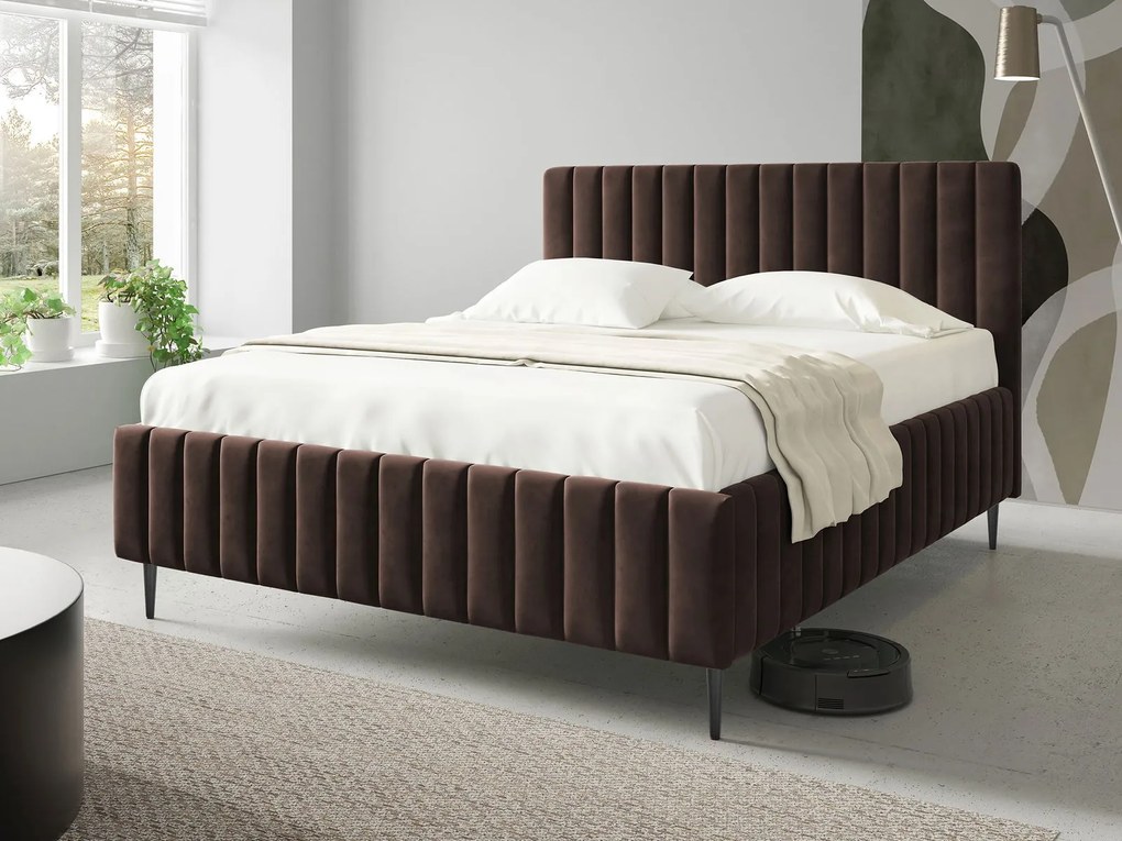 Тапицирано легло Lewezo-Кафе-180 x 200