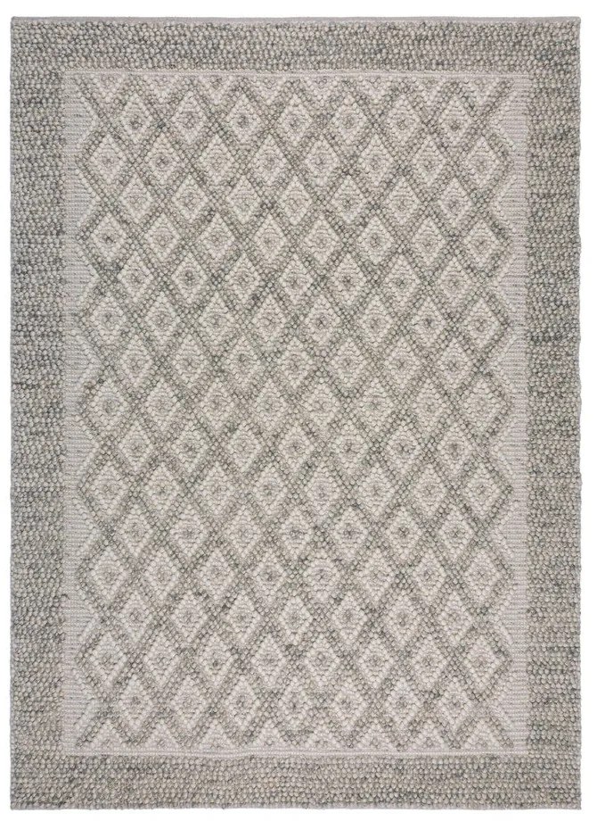 Сив ръчно изработен килим със смес от вълна 160x230 cm Minerals Diamond – Flair Rugs