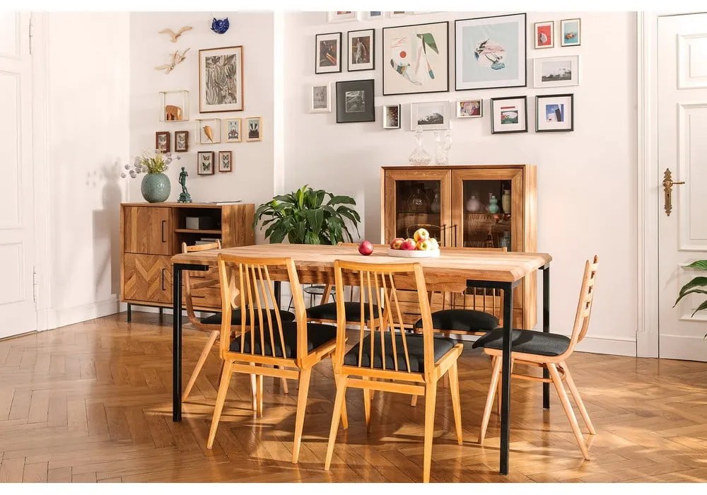 Дъбова маса за хранене 90x160 cm Abies - The Beds