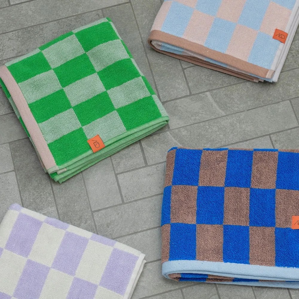 Светложълто-лилави кърпи от органичен памук в комплект от 2 броя 40x55 cm Retro - Mette Ditmer Denmark