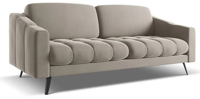 Бежов кадифен диван 202 cm Nalu – Makamii
