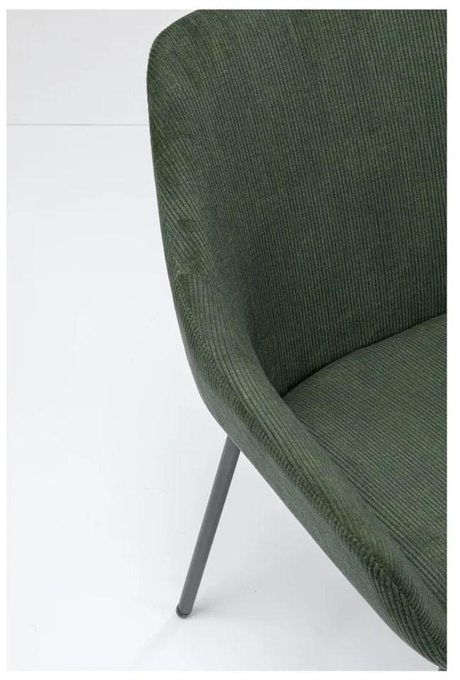 Комплект от 2 зелени кадифени стола с подлакътници Avignon - Kare Design