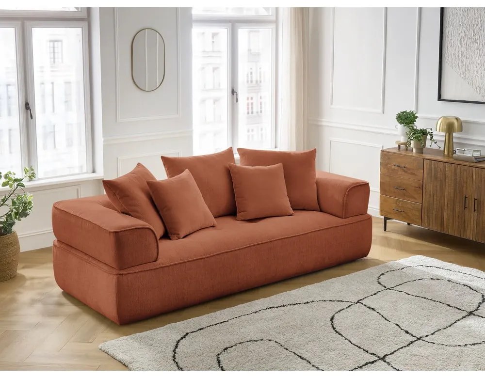 Теракотен шенилов диван 237 cm Whesley – Bobochic Paris