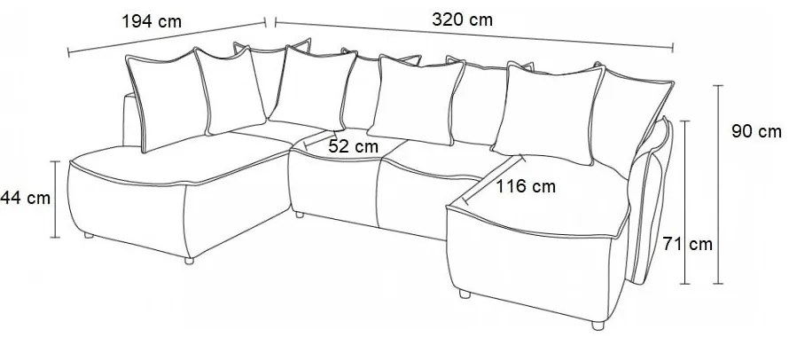 Тъмносив ъглов разтегателен диван (десен ъгъл) Leon - Bobochic Paris