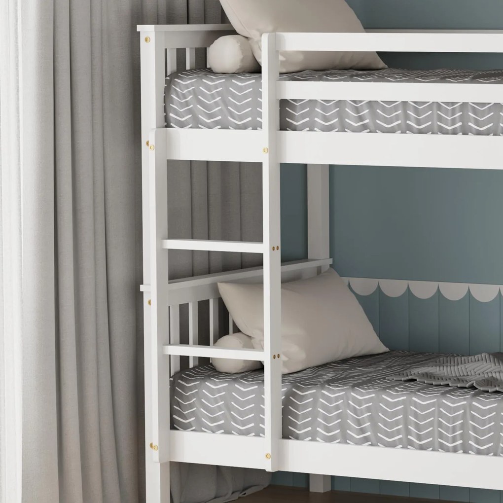 Двуетажно легло Bishop-бял-90x200