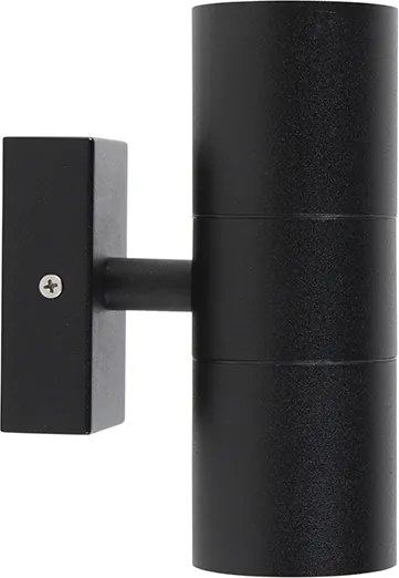 Външна стенна лампа черна 2-светлина IP44 - Duo