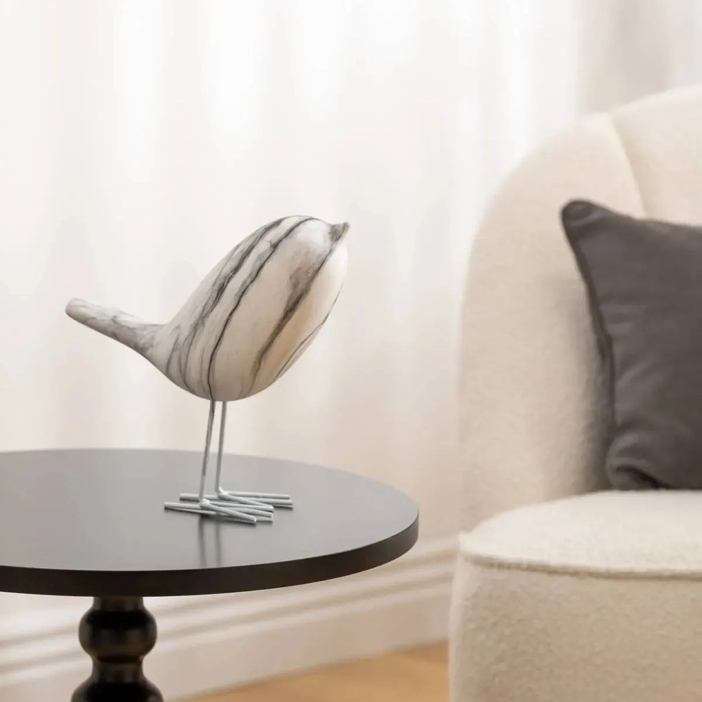 Декоративна фигура atmosphera Olen, Керамика, Бял, 19 cm