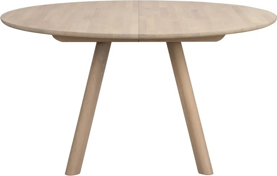 Кръгла сгъваема трапезна маса от масивен дъб ø 140 cm Clapperton – Rowico