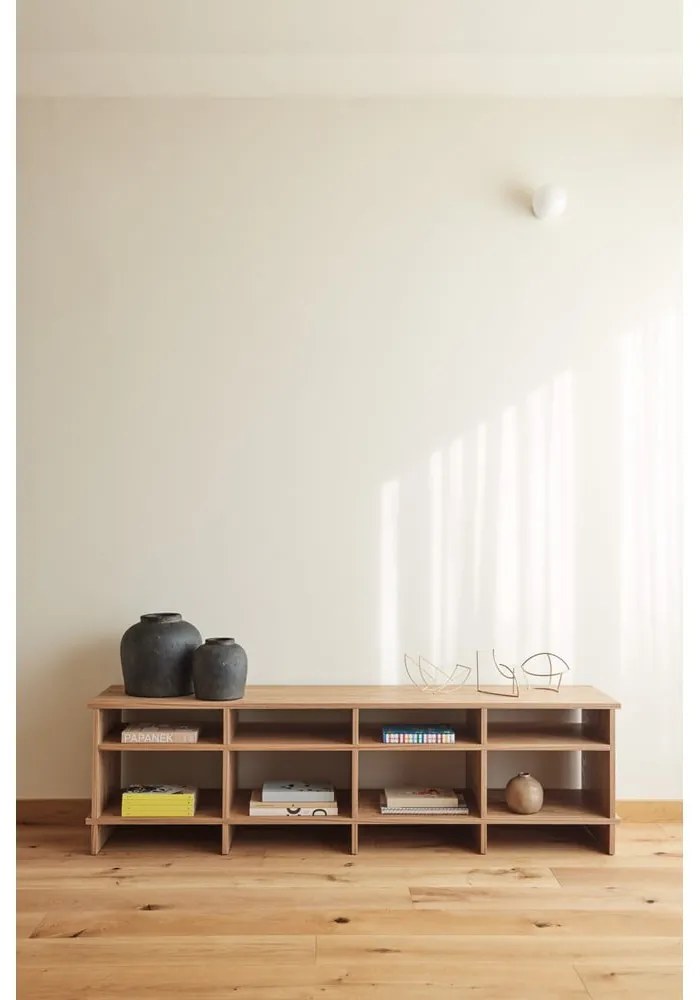 Маса за телевизор от декор от дъб в естествен цвят 180x50x40 cm Inari – Teulat