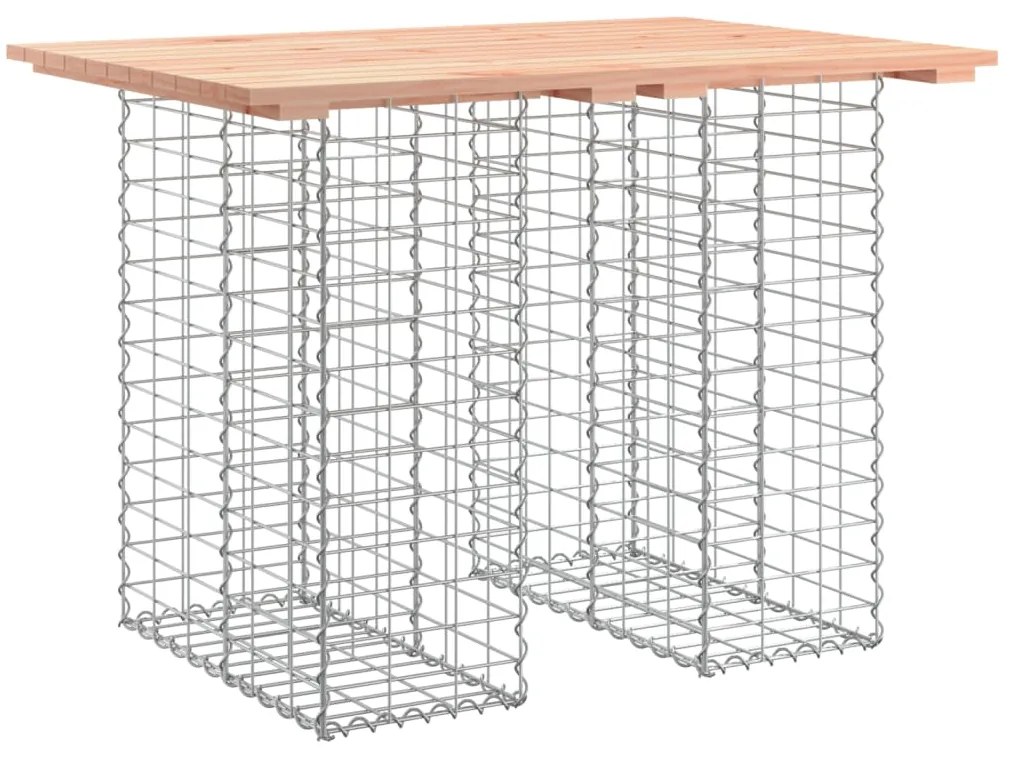 834366 vidaXL Градинска маса, дизайн от габион, 100x70x72 см, масивна дървесина, Дъглас