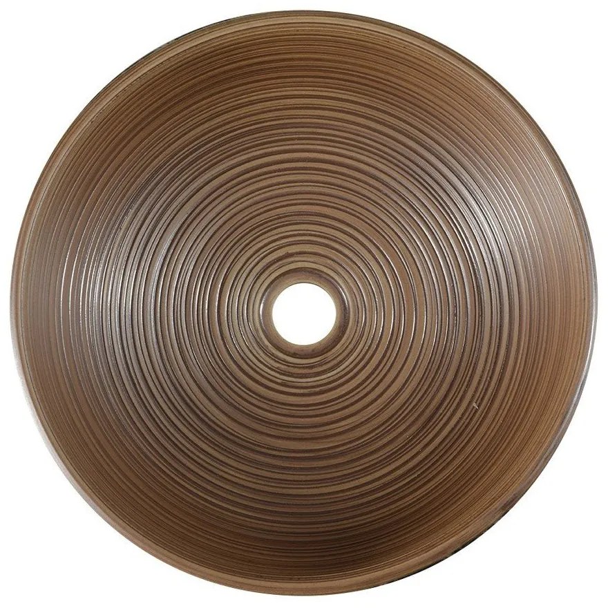 Кафява керамична кръгла мивка ø 41 cm Priori – Sapho