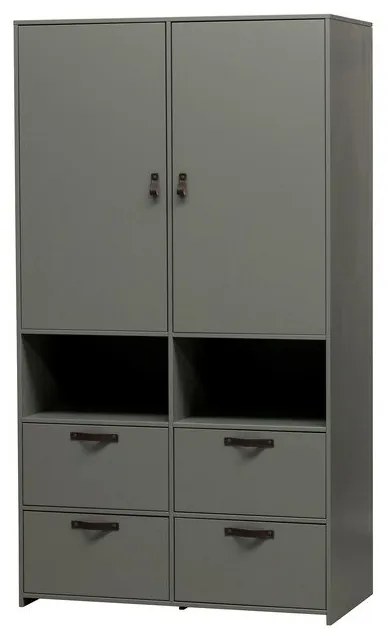 Сиво-зелен боров гардероб 103x185 cm Stage - vtwonen