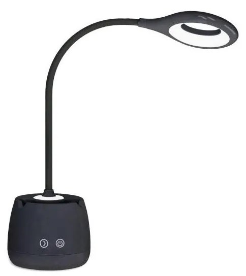 LED Димируем гъвкав акумулаторен настолна лампа LUSIA LED/5W/5V 3000/4000K 1200 mAh черен