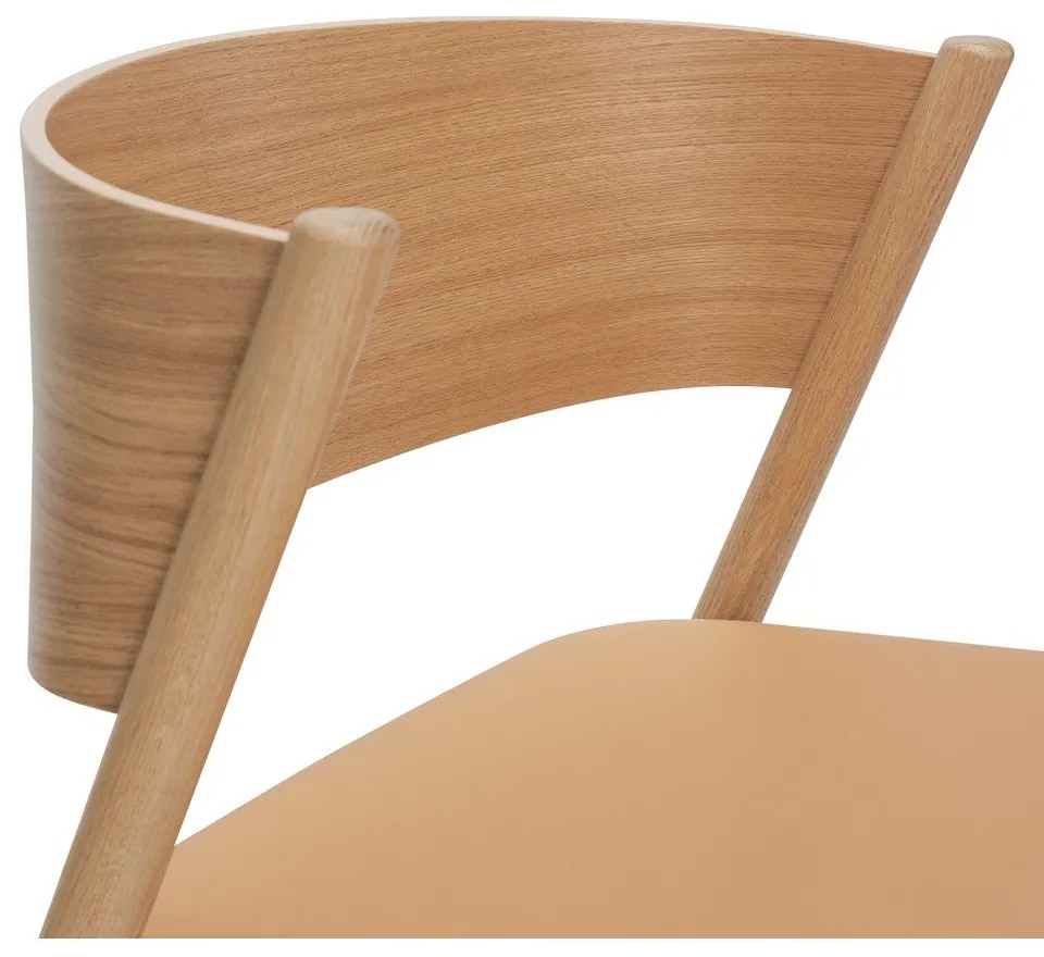 Светлокафяво кресло Oblique – Hübsch