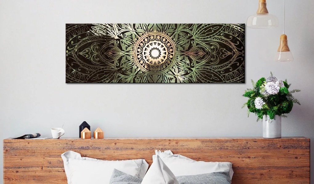 Платнен печат - Emerald Mandala 120x40