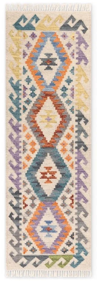 Двустранна/ръчно изработена вълнена пътека 60x190 cm Kamal Oasis – Nouristan