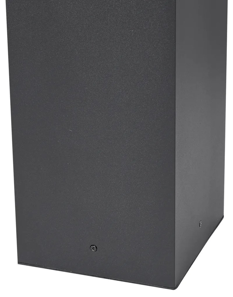 Модерна външна подова лампа черна 80 см с контакт IP44 - Charlois