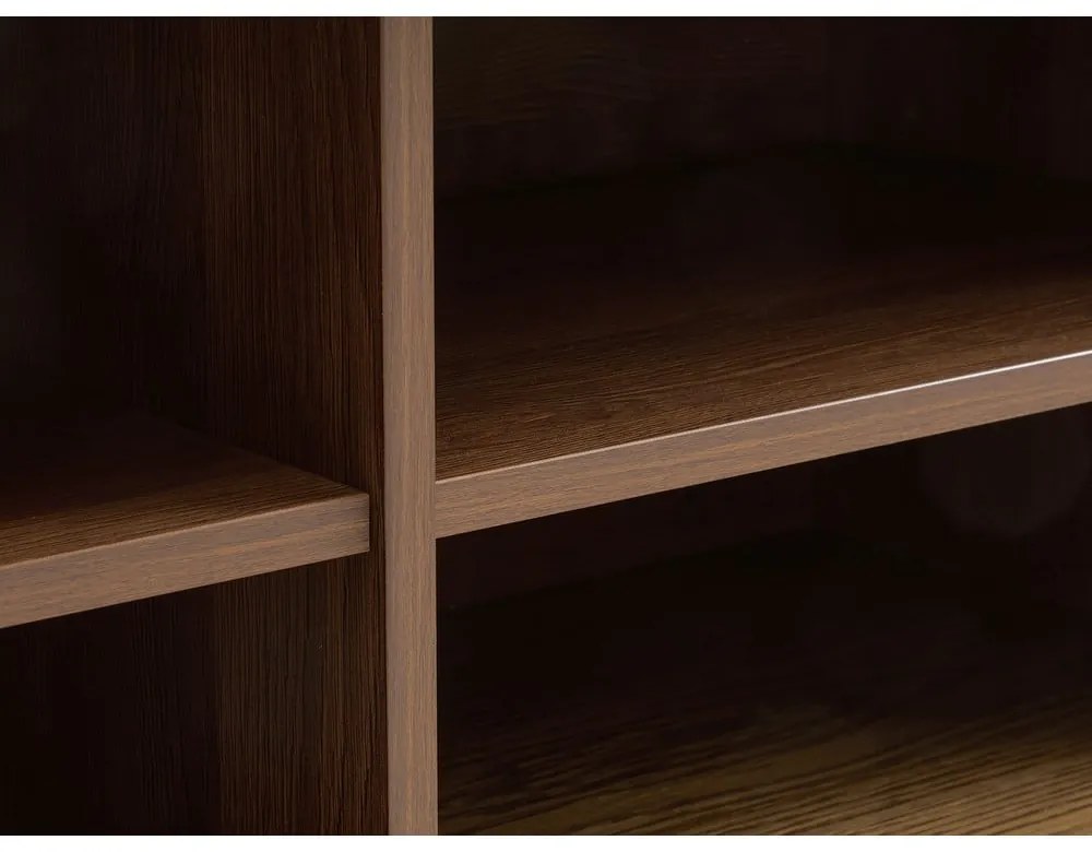 Кафява маса за телевизор от дъбов декор 180x56x45 cm Nola – Unique Furniture