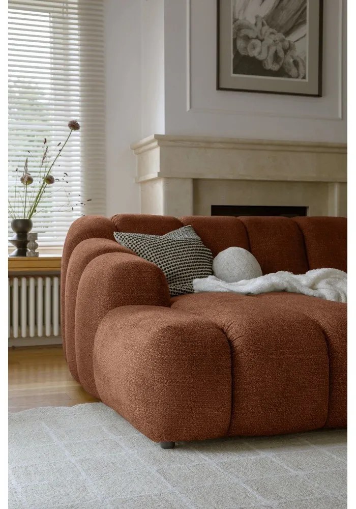 Теракотен ъглов диван (ляв ъгъл) Shell – Miuform