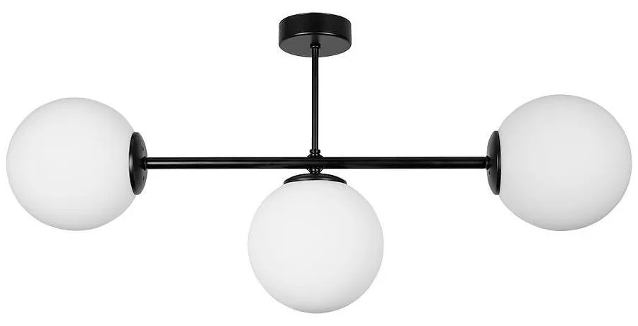 Плафон ФИОРЕ, черен/бял, 3xE27