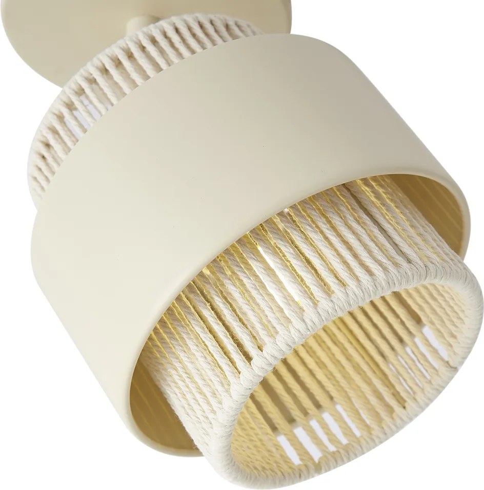 Модерен спот бежов със злато, въртящ се и накланящ се - Kora