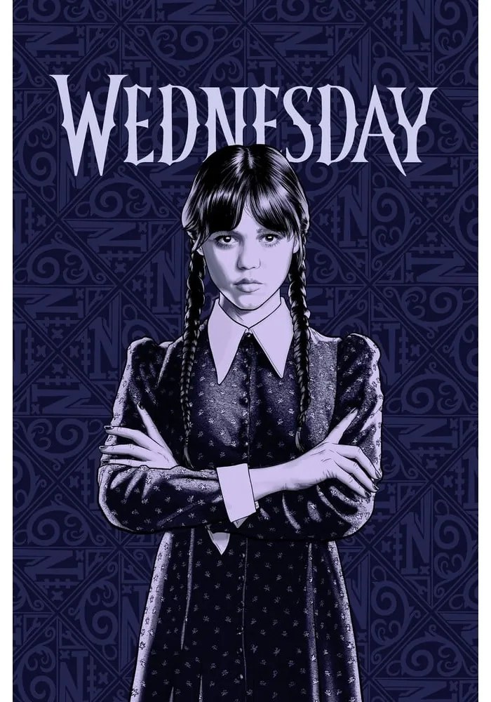 Тъмносиньо детско одеяло от флийс 100x150 cm Wednesday – Jerry Fabrics