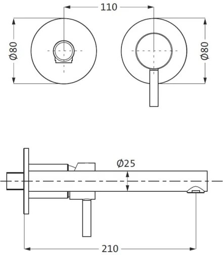 Външни части на стенната машина Herzbach DESIGN iX-Bronze