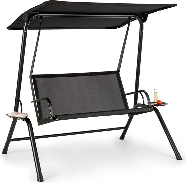 Blumfeldt Bel Air Mono Swing, холивудска люлка, стоманена рамка, моно релакс, черен цвят