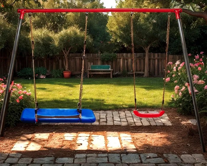 Двойна градинска люлка с гнездо 290 x 180 x 200 cm