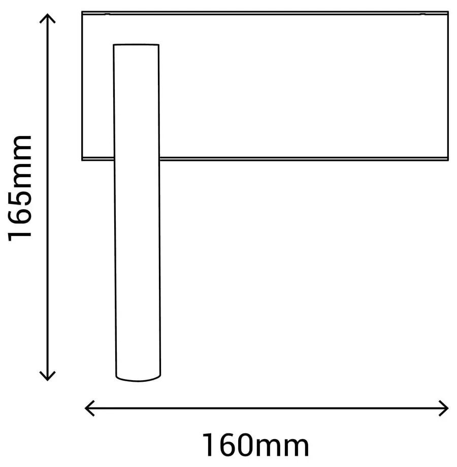 Черна стенна лампа, височина 16,5 cm Clara - SULION