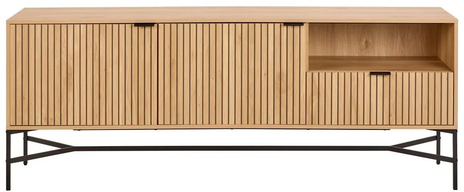 Скрин от дъбов декор в естествен цвят 180x70x40 cm Jaipur – Actona