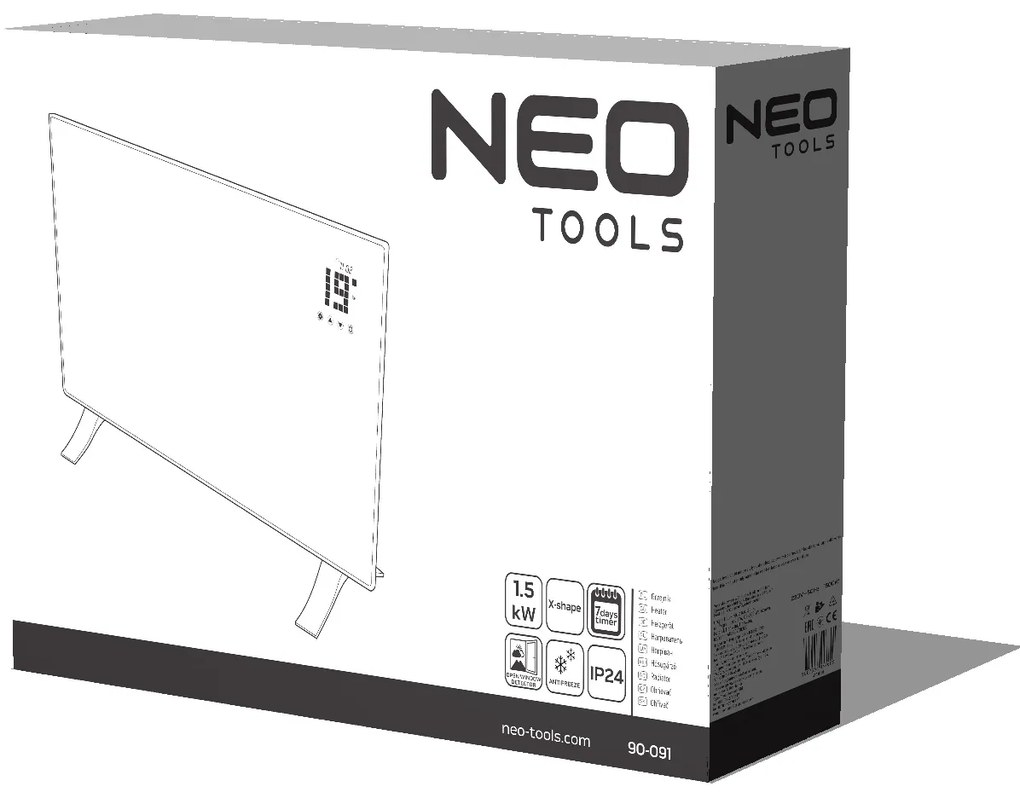 Електрически конвектор 1500 W, IP24 90-091
