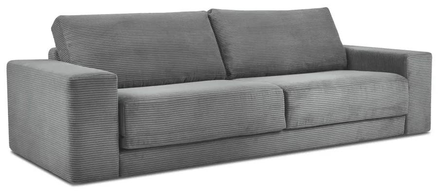 Сив велурен разтегателен диван Donatella - Milo Casa