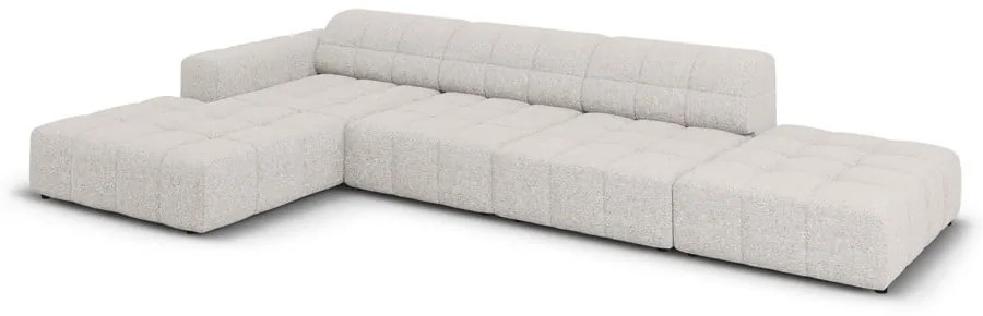 Светлосив ъглов диван (ляв ъгъл) Chicago - Cosmopolitan Design
