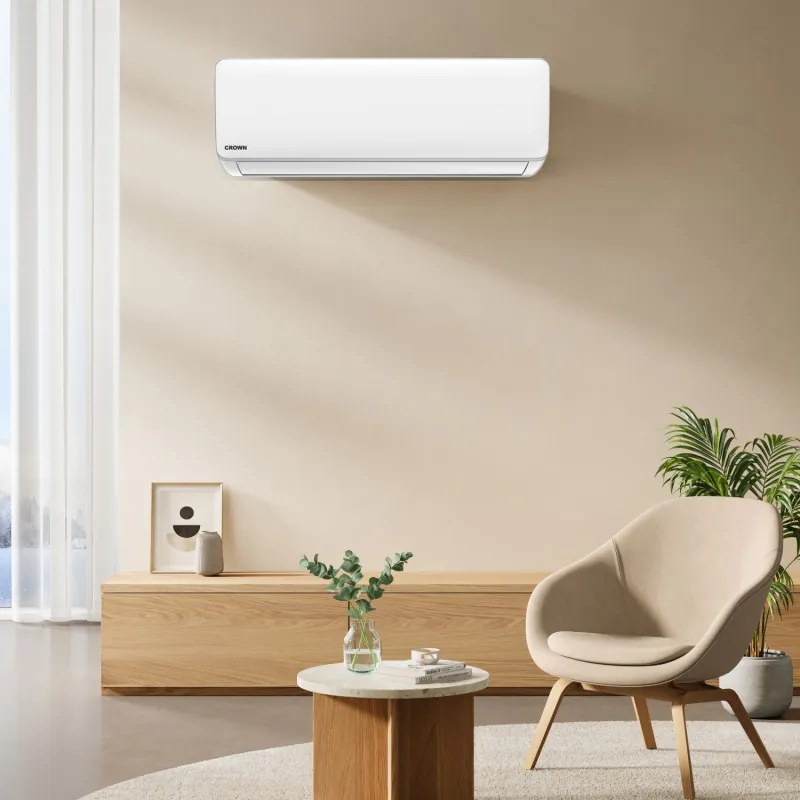 Разопакован: Инверторен климатик Crown CIT-18FO62AS, 18000 BTU, А++, Карбонов и сребърен филтър, Самопочистване, Саморазмразяване, Бял