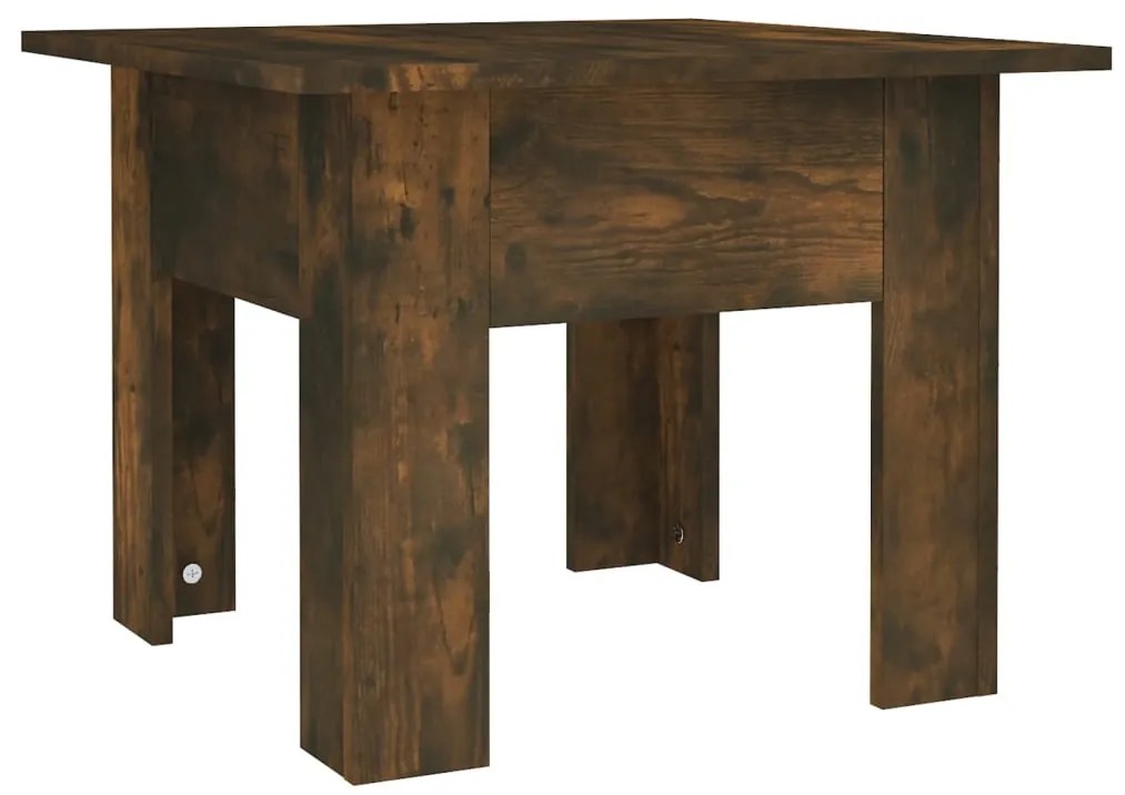 813068 vidaXL Кафе маса, опушен дъб, 55x55x42 см, инженерно дърво