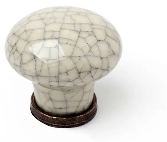 Бия с юмруци Rei 818 Кръгъл Бял Порцелан Метал 2 броя Износени (Ø 30 x 27 mm)