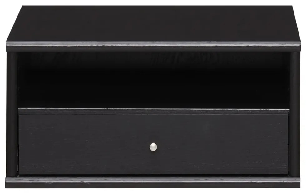 Черно висящо нощно шкафче с рафтове Mistral - Hammel Furniture