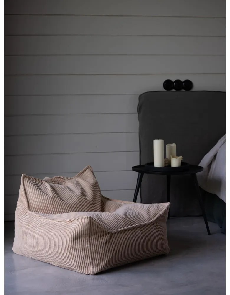 Светлокафяв детски пуф от рипсено кадифе Chair – Wigiwama