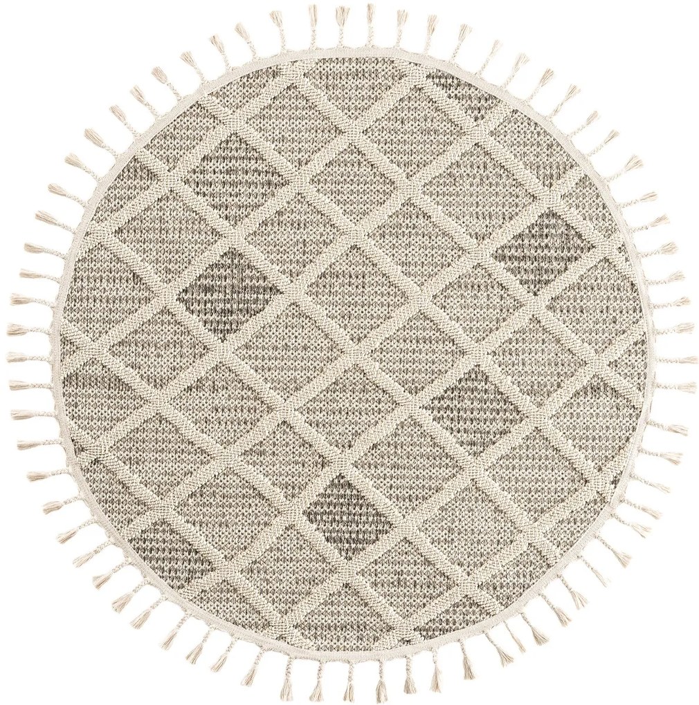 Килим Bukle 1411 - Cream, цвят Кремав, 200 cm см