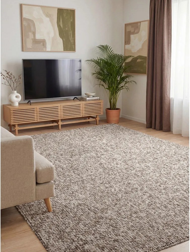 Сив килим подходящ за пране 120x170 cm Rocco Taupe – Elle Decoration