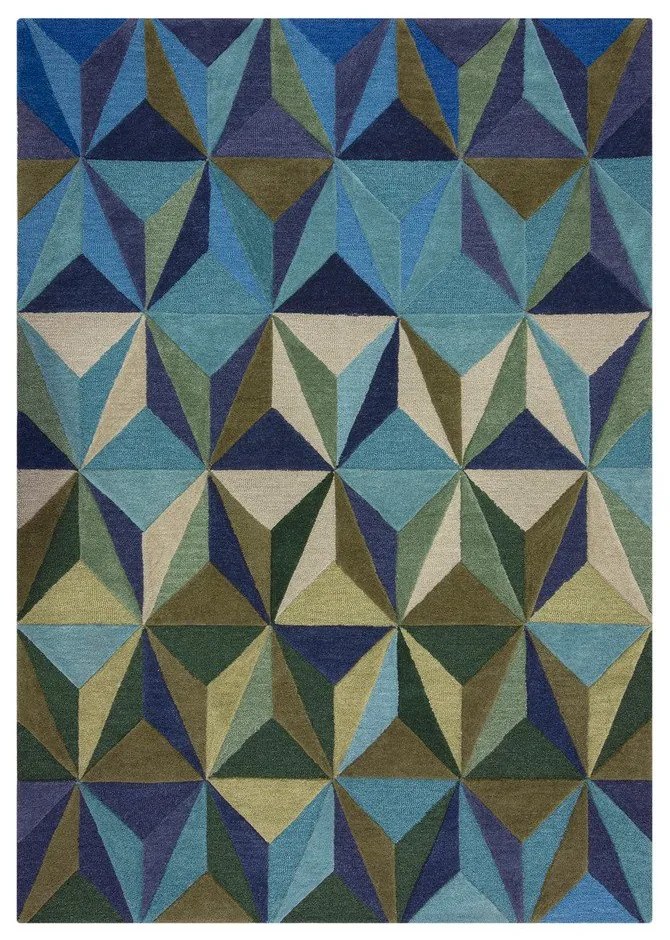 Син вълнен килим 160x230 cm Reverie – Flair Rugs