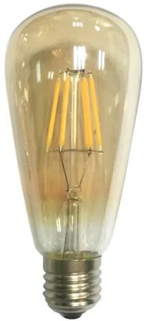 Лампа LED Filament E27 Edison 6W 2700K Amber  (10 τεμάχια)