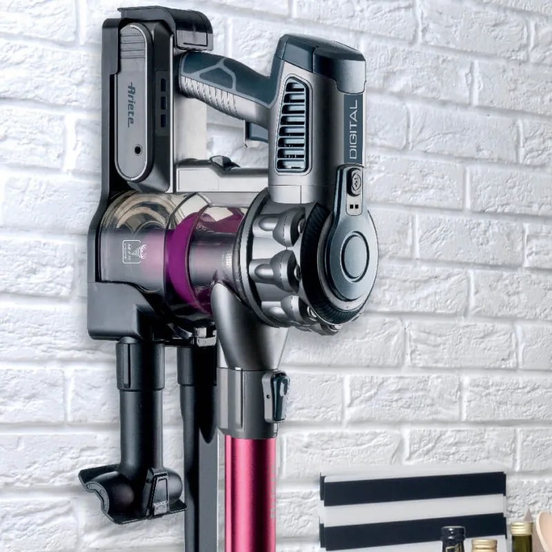 Вертикална прахосмукачка Ariete SCOPA Digital 2723, 200W, Цифров мотор, HEPA филтрация на въздуха, LED светлини, Моторизирана четка, Розов