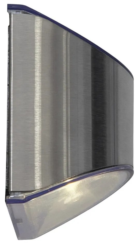 Комплект от 2 слънчеви LED лампи за стена от неръждаема стомана, височина 8 см Wally - Star Trading