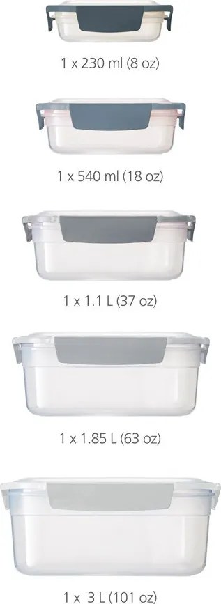 Кутии за храна 5 бр. Nest – Joseph Joseph