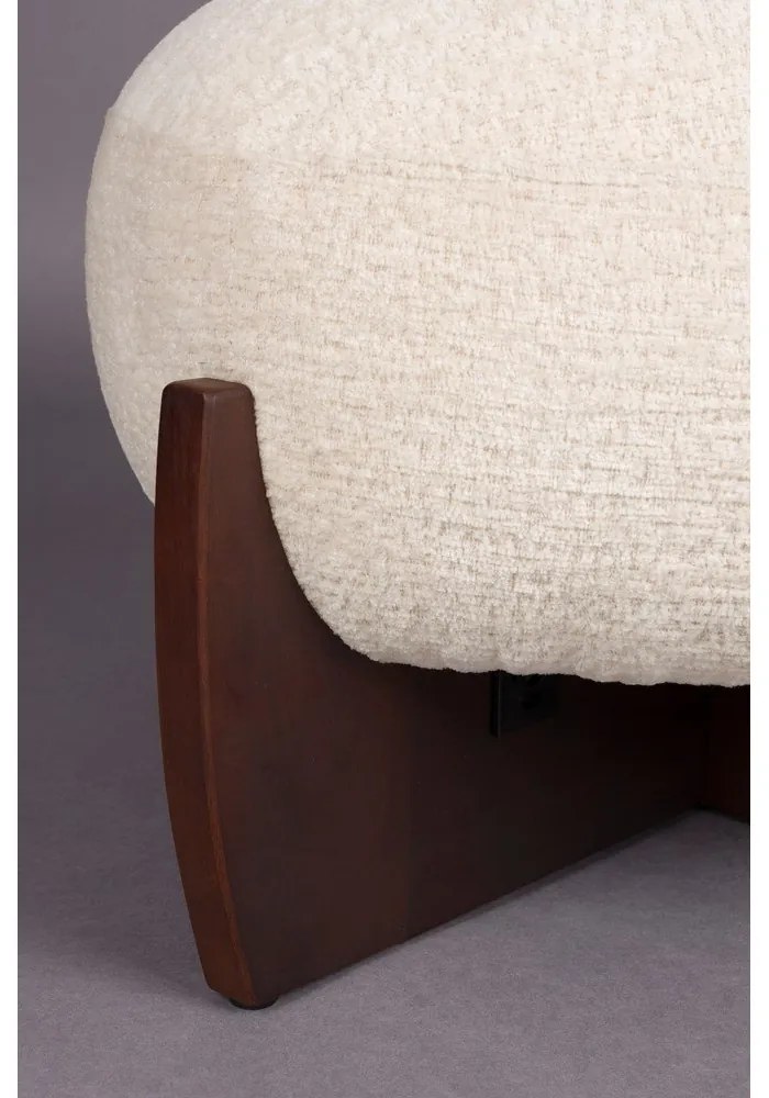 Бежова табуретка от букле Emilius – Dutchbone