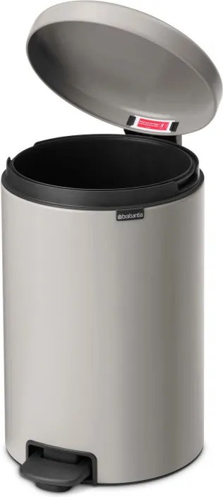 Кош за боклук с педал Brabantia NewIcon 1010441, 20 л, Плавно затваряне, Противоплъзгаща основа, Светлосив